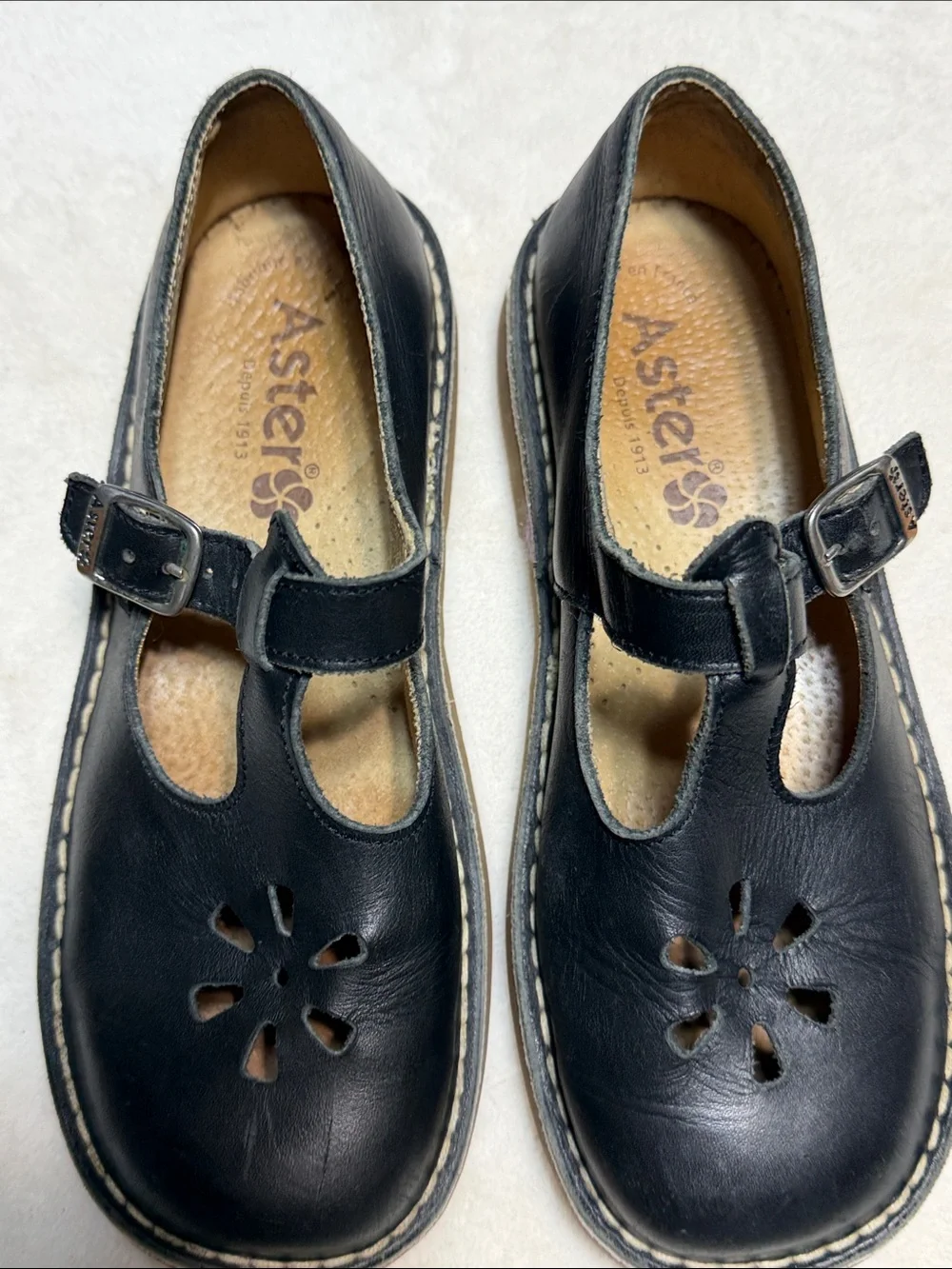 Aster Maryjane rubber sole leather flat Size 36 (us6)